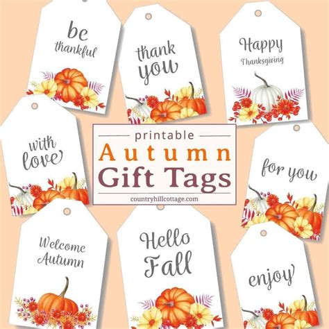 Free Printable Fall Gift Tags